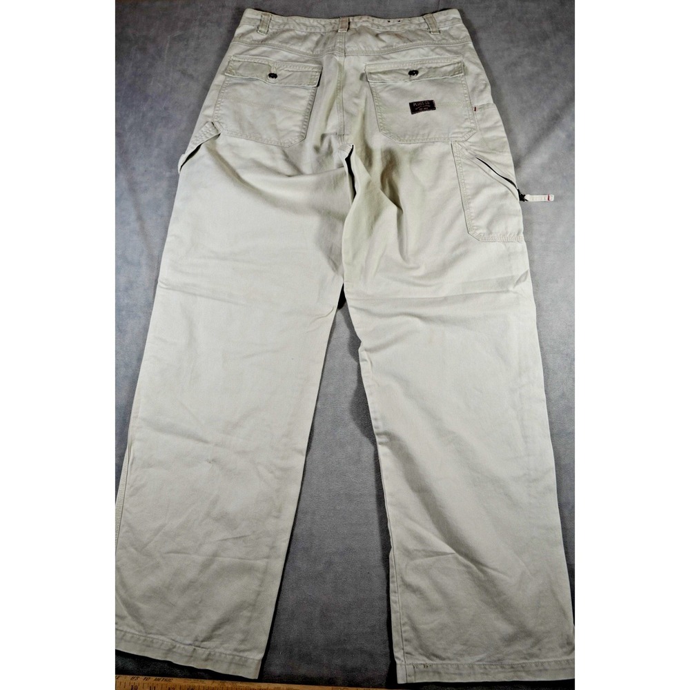 Vintage Plugg Ivory Cargo‎ Pants 33x34 Grunge Hipster